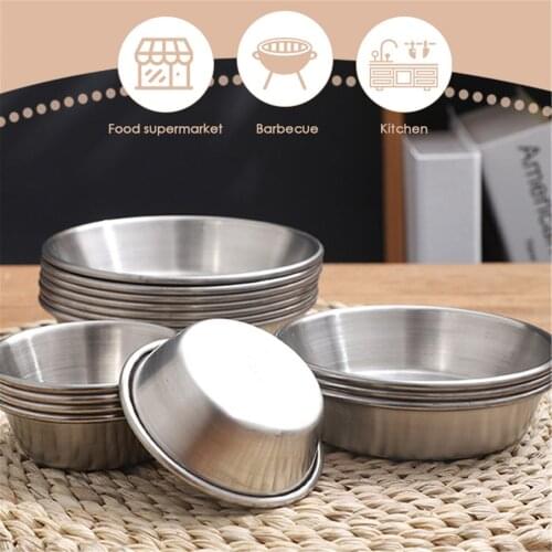 Sauce Cup Stainless Steel Sauce Cup Condiment Tomato Sauce Appetizer Container Hot Pot Dipping Bowl For Home Party Restaurant