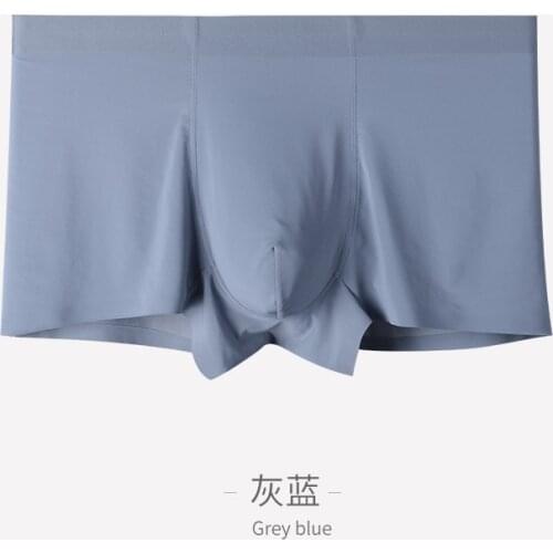Breathable Mens Underwear Ice Silk Solid Color Men' Boxer Straight Multi Color Option Comfortable Traceless Mens Underwear