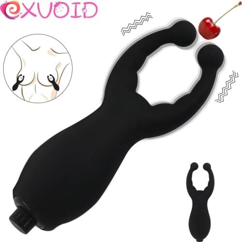 EXVOID Nipple Massage Clip G-spot Vibrator Vagina Clitoris Stimulation Sex Toys for Women Men Penis Vibration Clip Sex Shop