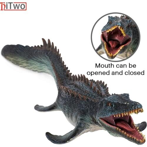 HiTwo Prehistoric Jurassic Savage Animals Mosasaurus Action Figures Sealife Model PVC High Quality Cognition Toys Gift For Kids