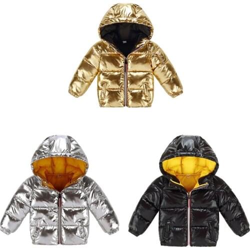Infant Boys Girls Down Cotton Waterproof Thicken Winter Clothes Hooded Coat Snowsuit Toddler Children Zipper Jacket Coat