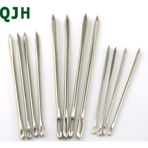 Useful 12pcs/set(3sizes) stainless steel DIY handmade dedicated Leather needles Household sewing tool Accessories Triangular pin