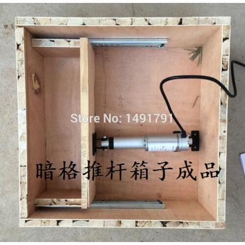 Real life room escape game props the wood drawer with Electronic motor takagism game props