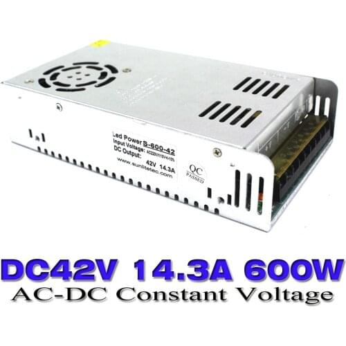 Power Supply DC 42V 14.3A 600W Switching Switch Driver Transformer 220V AC DC42V SMPS For LED Strip Display Light CNC CCTV Motor