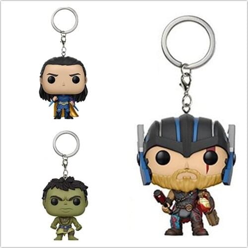 Pocket Keychain Thor 3 Loky Movie Role Action Figure Collection Model Toy for Boy Children Christmas Gifts with box Model Toys
