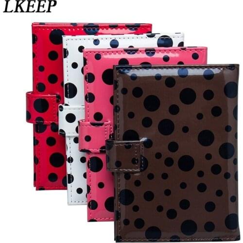 PU Leather Passport Cover Spot Dot Pattern Buckled Card Fashion Colourful Travel Passport Cover Travel Credit Card Holder Case