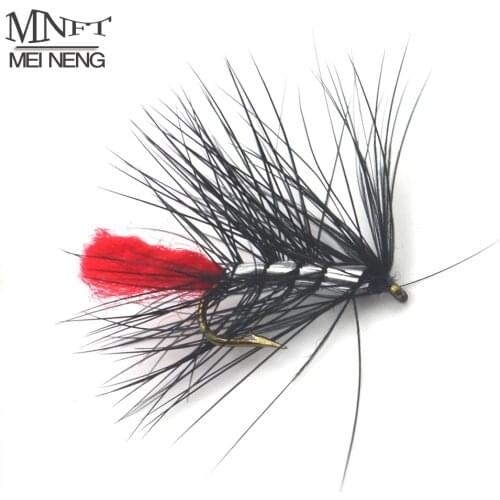 MNFT 10PCS/Lot 12# Black Hackle Nymph Flies Trout Fishing Flies Lure