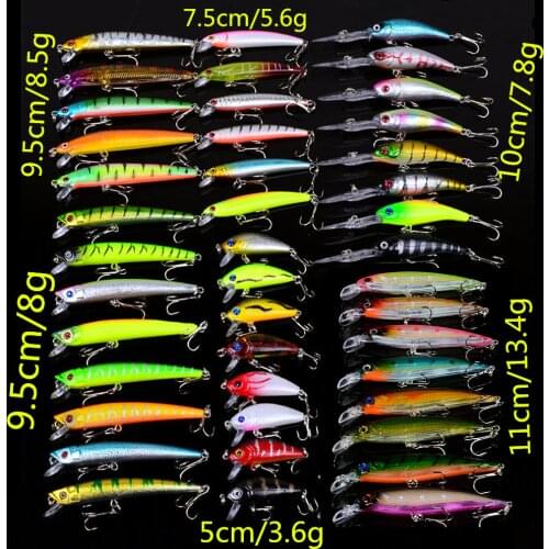 New Mixed 6/Set Minnow Fishing Lures Artificial Lifelike Carp Fishing Tishing Tackle Plastic Pesca