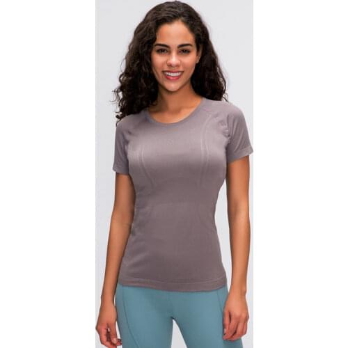 Nepoagym OCEAN Women Yoga Top Sports Shirt Short Sleeve Workout Shirts Full Length Seamless Top Sports Wear for Women Gym