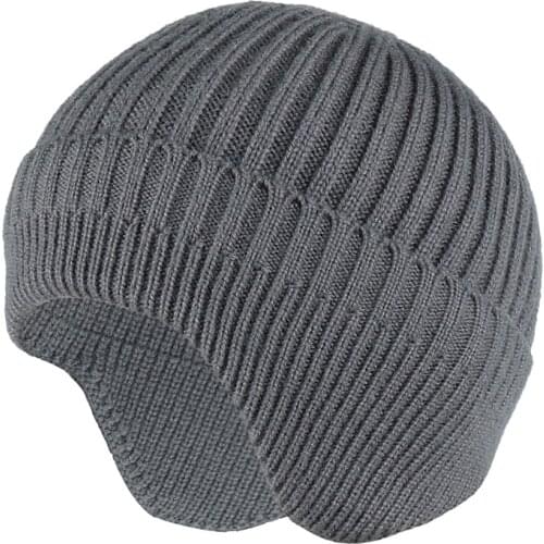 New winter earmuff cap mens outdoor knitted hat womens Korean warm beanies skull hat windproof earflaps bonnet hats