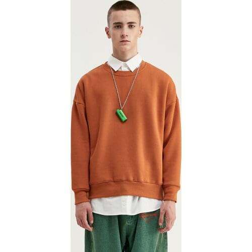 DEVIL KING New Solid Color Fashion Round Neck Sweatshirt