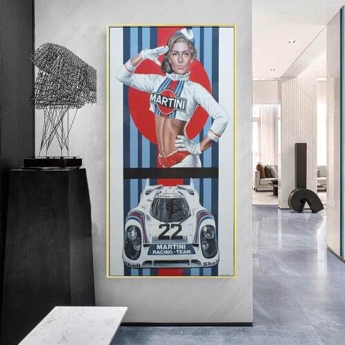 Racing Team 24 Hours Le Mans 917K Car Poster Printed on Canvas Painting Mural Art Picture for Living Room Home Decoration