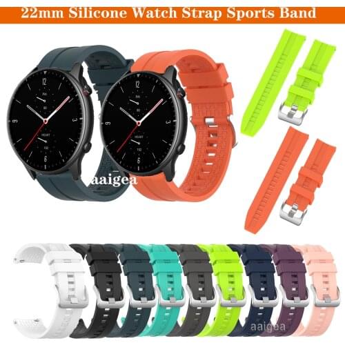 22mm Silicone Watch Band Strap for Huami Amazfit GTR 2 for Huami PACE /Huami GTR 47mm/Stratos 2 2S 3 Replacement strap