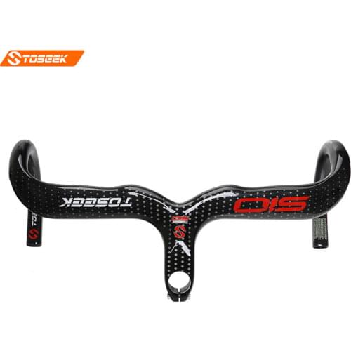 Full Carbon Fiber Handlebar with Stem 400/420/440*90/100/110/120mm 28.6mm Road Bike Bicycle Parts Cycling Red Ultralight 380g