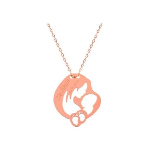 Silver Mother Baby 'S Love Is Necklace