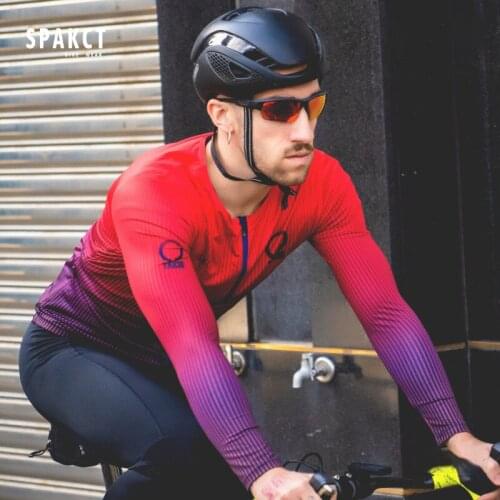 Spakct Spring/summer Cycling Long Jersey Men/women Stripe Non-slip Belt Jersey Cycling Wear Road Bike Mountain Bike Equipment