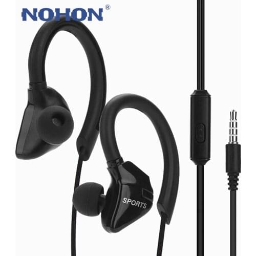 NOHON 3.5mm Jack Sports Headphone Wired Earphones With Microphone Headset For Samsung Xiaomi Huawei