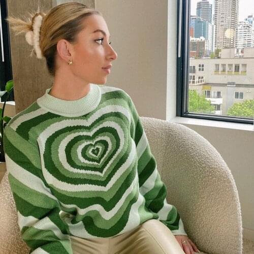 Ladies Autumn Winter Sweater Women Casual Print Warm Basic Jumper Knitted Loose Women Sweaters Pullover Female Pull Knitwear