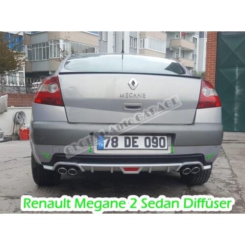 For Renault Megane 2 Sedan 2002 2003 2004 2005 2006 2007 2008 Diffuser Rear Bumper Extension Attachment Car Auto Universal Sport
