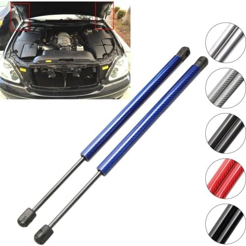 Carbon fiber for LEXUS LS430 Sedan 2001-2006 2PCS front hood bonnet Auto Gas Spring Struts Prop Lift Support Fits 18.36 inches