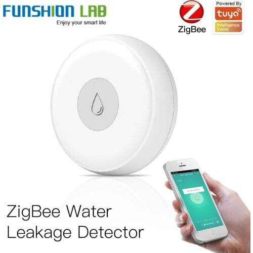ZigBee Smart Flood Sensor Water Leakage Detector Flood Overflow Alert Security Alarm System Tuya/Smart Life App Remote Control