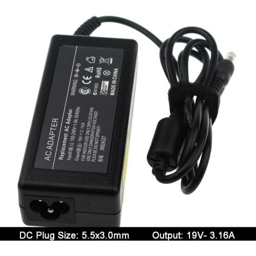 19V 3.16A Universal Laptop AC Adapter Power Supply For Samsung AD-6019 ADP-60ZH AD-6019R CPA09-004A PA-1600-66 APD-60HZ Charger