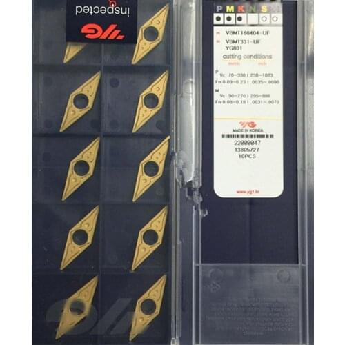 VBMT160404-UF VBMT160408-UG VCMT160404-UF VCMT160408-UG VCMT160412-UR YG801 100% original YG Carbide insert