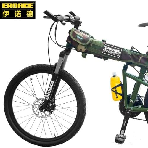 Bike Bag For Bicycle Accessories Large Capacity Longer Camouflage Canvas Wear Resistance Quick Dismantling Cycling Case