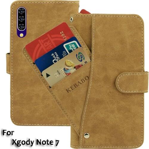 Vintage Leather Wallet Xgody Note 7 Case 6.26" Flip Luxury Card Slots Cover Magnet Stand Phone Protective Bags