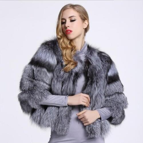 XS-4XL Plus Size Winter Women Luxury Faux Fox Fur Coat Fashion Fur Stitching jacket Thicker Warm Fox Fur Outwear Feminino L1715