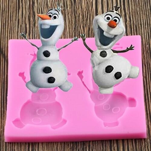 1Pcs DIY Christmas Snowman Silicone Mold Frozen Fondant Cake Wedding Party Decorating Tools Kitchen Bakeware Cooking Tools