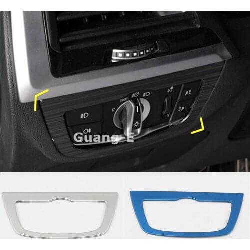 Stick Stainless Steel Front Head Fog Light Switch Button Trim Frame Lamp 1pcs For BMW X3 XDrive 25i 28i 30i 2018 2019 2020 2021