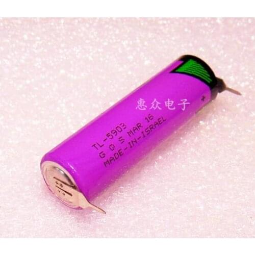 10PCS AA TL-5903 3.6V ER14500 ER14505 PLC Lithium Battery with pins replace SL-360 SL-760