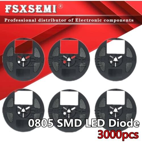 3000pcs 0805smd led Red Yellow Green White Blue light emitting diode Clear LED Light Diode Set