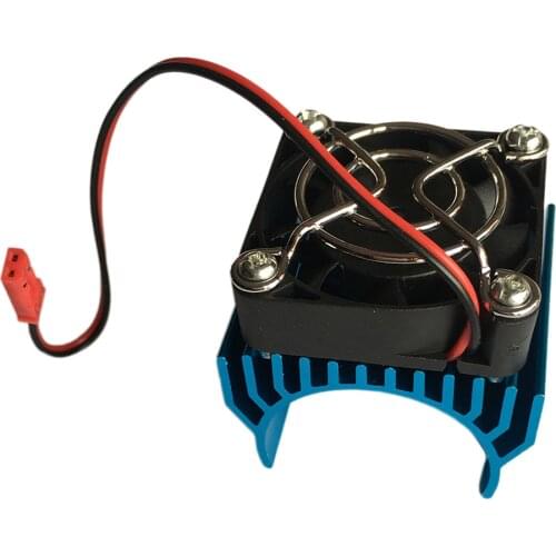 4074/4274/1515 40-42mm Size Blue Motor Heatsink with 40mm Cooling Fan, 1/8 RC Car Accessory