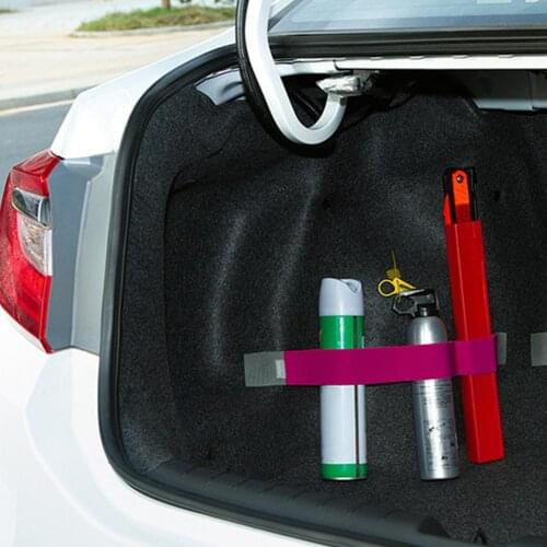 Car Trunk Storage Device Hook and Loop Fixed Straps Solid Color Magic Stickers Bandage Boot Tensioning Belts Auto Accessories
