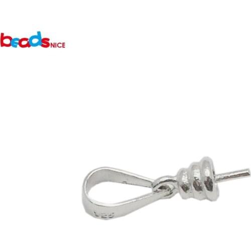 Beadsnice 925 Stering Silver Bail Connectors hot sale pendant bail connector pendant beads cap for crystal bead ID25429