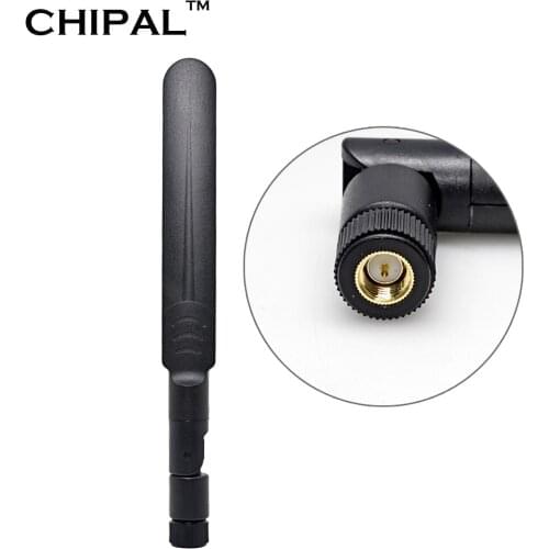 CHIPAL 5PCS 5dBi SMA-M Flat Paddle Modem WiFi Router Antenna Dual Band 155mm 700-2700Mhz 2.4G 5.8G 3G 4G LTE GSM Antenna
