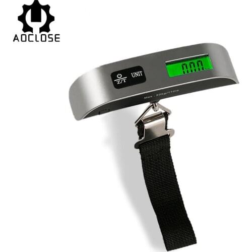 50kg/10g Digital Luggage Scale Portable Electronic Suitcase Scale Handled Travel Bag Weight Balance Fish Hook Hanging Scale