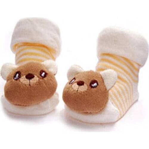 3D Baby Anti Slip Newborn 0-6 Month Cotton Lovely Cute Shoes Animal Cartoon Slippers Boots Boy Girl Unisex kid Socks 3 pairs