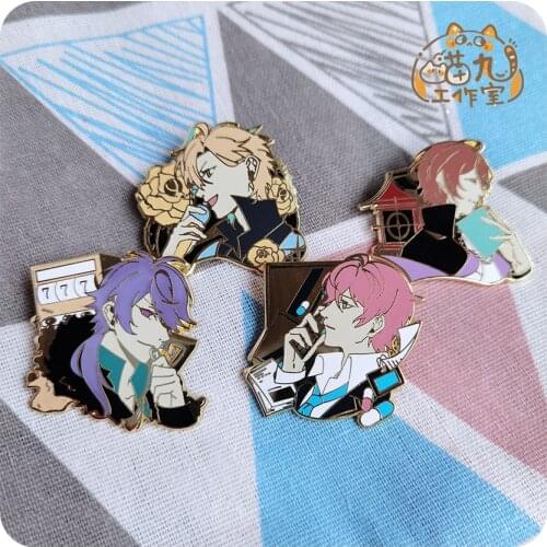 DRB Hypnosis Mic Division Rap Battle Ichiro Ramuda Metal Bedge Bag Badge Button Brooch Pin Souvenir Costume Props Cosplay