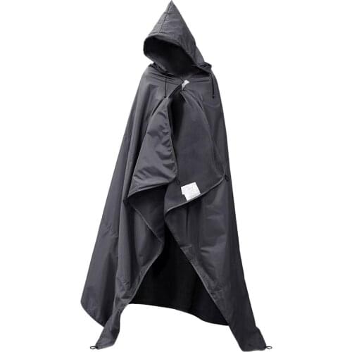 Outdoor Fleece Hooded Blanket Hooded Stadium Blanket With Storage Bag Waterproof Windproof For Camping Picnic Sports Dropship