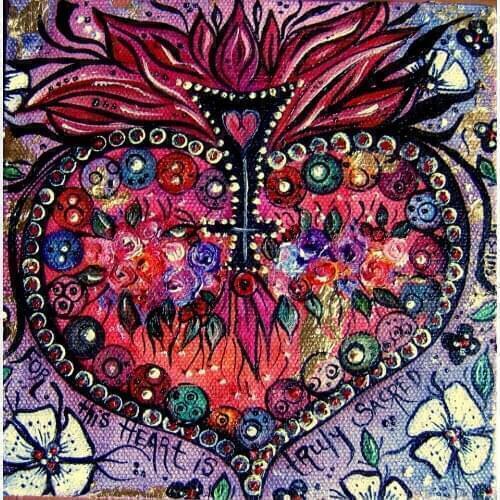 JMINE Div 5D Hearts flower Full Diamond Painting cross stitch kits art High Quality Plant 3D paint by diamonds