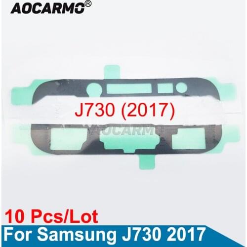 Aocarmo 10Sets/Lot Front Frame Housing LCD Display Screen Adhesive Sticker Glue Tape For Samsung Galaxy J730 J7 2017 Version