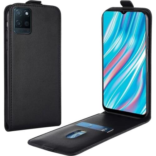 Flip Up and Down Leather Case for Realme V11 5G RMX2202 RMX2020 RMX2021 Vertical Cover for Realme V11 v11 5G Case Phone Bag