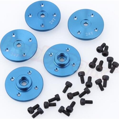 5pcs/Lot Alloy Aluminum Servo Arm Horn 24T Metal Round Disc Type for Hitec RC Robot Car Airplane CNC
