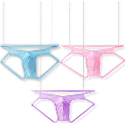 Men Jockstrap Sexy Briefs G-string Thong Men Tanga Hombre Gay Underwear Mesh Breathable Penis Pouch Male Jockstraps