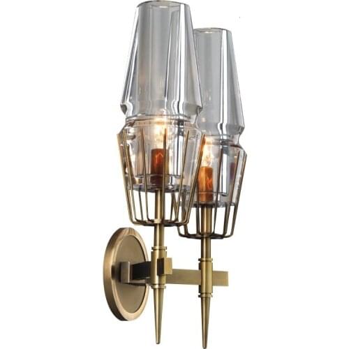 Nordic postmodern design sconces light Simple strip glass modern wall lamp Ins wind blue white gray glass wall lights for home