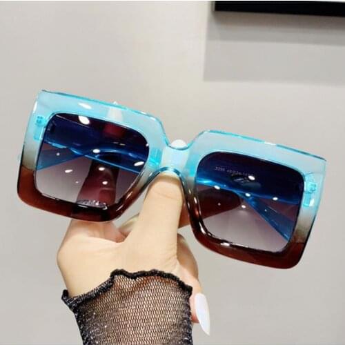 Square brand Womens Sunglasses Luxury Fashion Big frame Fashion Sunglasses Ladies Oversize shades Brand Designer Glasses Female