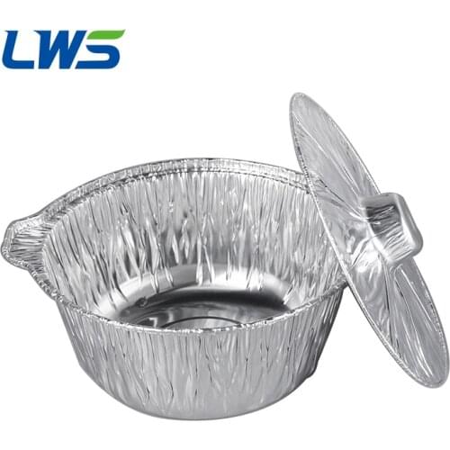 50Pcs Disposable Aluminum Foil Pots For Restaurant Food Packaging